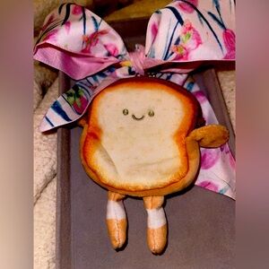 Mr. Toasty Coin Purse with Pink Tulips Twilly. New!